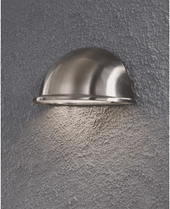 Konstsmide Torino halvmåneplafond E14 Rustfri