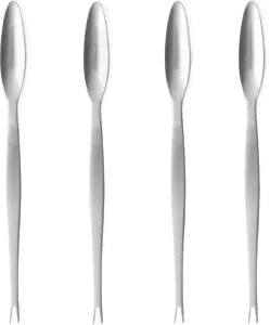 Gense Focus Steel skalldyrgaffel 4-pakk