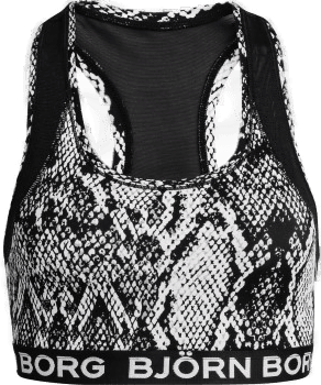 Björn Borg Performance Medium Top Sky Svart/Hvit