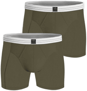 Björn Borg 2P Cotton Stretch Rib Boxer Grønn