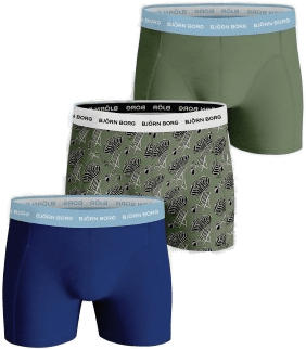 Björn Borg 3P Essential Shorts Blå/Hvit