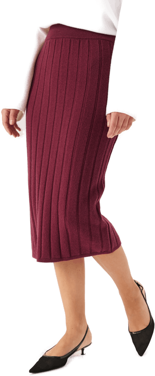 Gant Wide Ribbed Wool Skirt