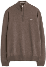 Gant Superfine Lambswool Half Zip Seawood Melange