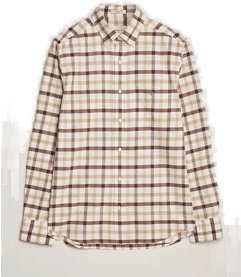 Gant Regular Fit Oxford Checked Shirt Mahogany Brown
