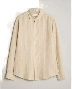 Gant Regular Fit Linen Shirt Oat Beige