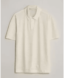 Gant Linen Polo Creamed White
