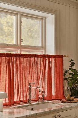 Jotex LINN kafégardin linmiks