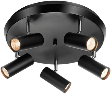 Marksljd Torino taklampe 5 lys 40 cm sort