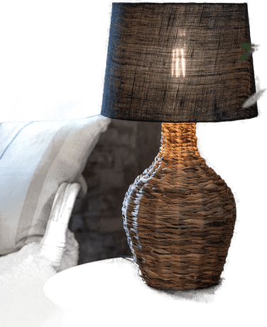 Markslöjd Paglia bordlampe, natur/svart