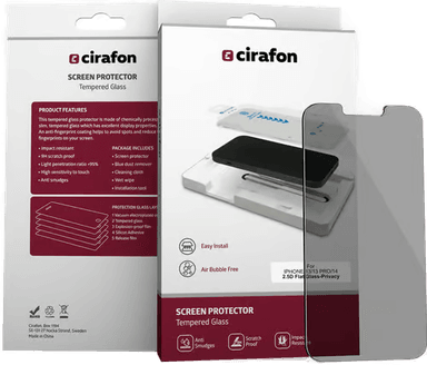 Cirafon Privacy Screen Protector Glass Iphone 13/13 Pro/14