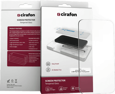 Cirafon Recycled Ultra-wide Skjermbeskytter iPhone 16 Plus