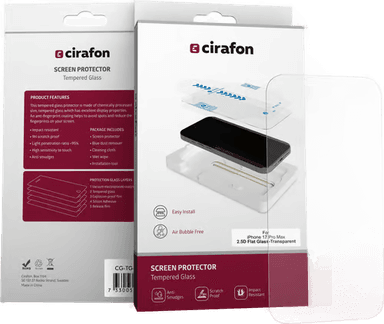 Cirafon Recycled Ultra-wide Skjermbeskytter iPhone 17 Pro Max