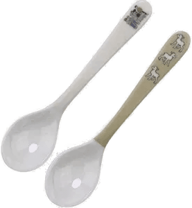 Rätt Start Skje 2-pack Beige-hvit