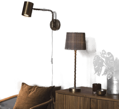 PR Home vegglampe Nora, antikk messing
