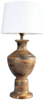 Pr Home Bordlampe Alma, hvit/brun