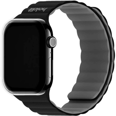 Holdit Silicone Magnet Klokkerem Svart/Grå 38/40/41/42 mm