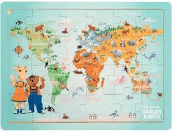 Lollo & Bernie Verdenskart Puslespill Teddykompaniet