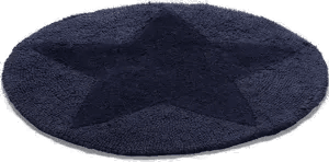 Etol Design Star rund gulvteppe navy