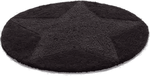 Etol Design Star rund gulvteppe svart