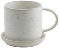 Ernst kopp med fat 7 cm Hvit-prikkete