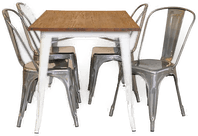 Nordform Spisesett 120 cm Hvit