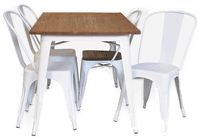 Nordform Spisesett 120 cm Hvit