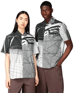 Dime Skjorte Secret Button Turkis L