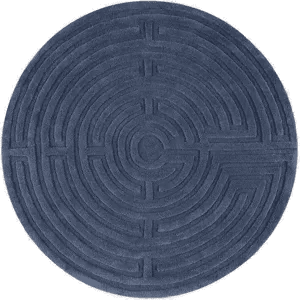 Kateha Minilabyrint gulvteppe stormblå, 130 cm