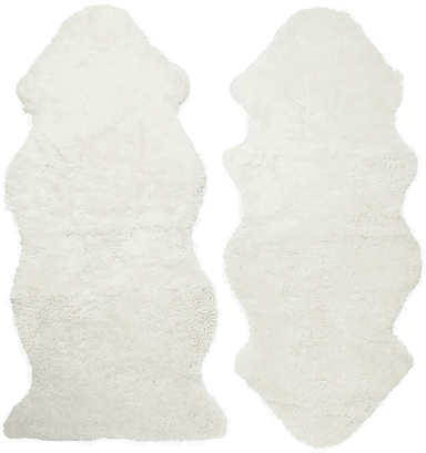 Skinnwille Curly fåreskinn 1,5 White