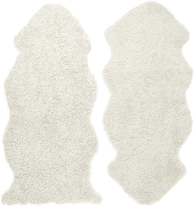 Skinnwille Curly fåreskinn 1,5 Beige Moonlight