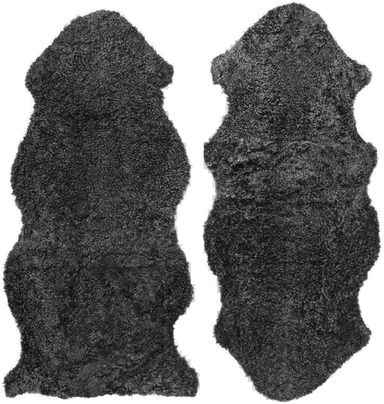 Skinnwille Curly fåreskinn 1,5 Dark Grey