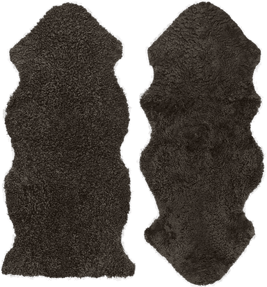 Skinnwille Curly saueskinn 1,5 Brown