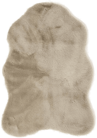 Skinnwille Fluffy Teppe Taupe