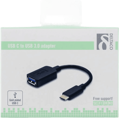 Deltaco USB-C adapter 15 cm