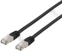 Deltaco U/FTP Cat6a patchkabel 1,5 m svart