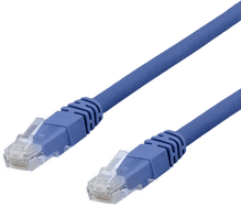 Deltaco U/UTP Cat6a patchkabel 0,3m blå