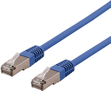 Deltaco U/FTP Cat6a patchkabel 0,3m blå