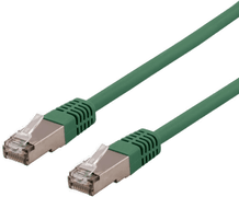 Deltaco S/FTP Cat6 patchkabel 1,5 m grønn