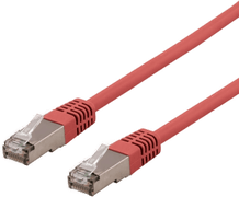 Deltaco U/FTP Cat6a patchkabel 3m rød