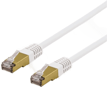 Deltaco S/FTP Cat6a patchkabel 0,5m hvit
