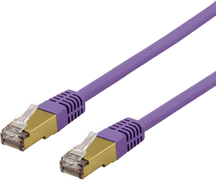 Deltaco S/FTP Cat6a patchkabel 3m lilla