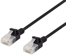 Deltaco Cat6a patchkabel 1 m svart
