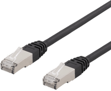 Deltaco S/FTP Cat6 patchkabel 1m svart