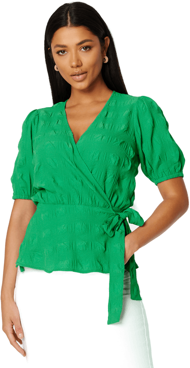 Bubbleroom Triniti ss wrap blouse