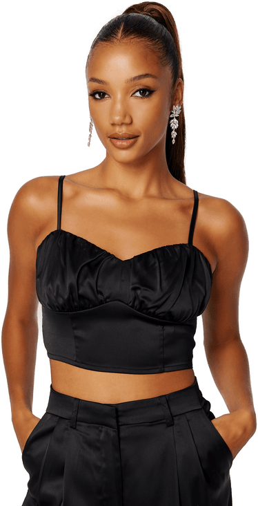 Bubbleroom Chana satin top