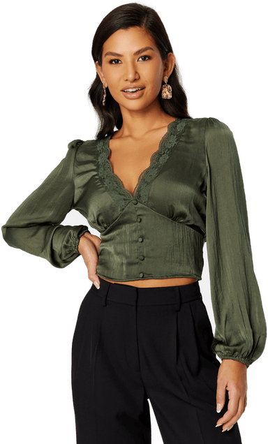 Bubbleroom Lucinda satin blouse