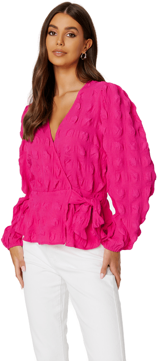 Bubbleroom Triniti wrap blouse