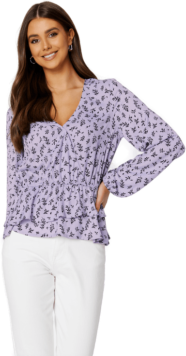 Happy Holly Serene wrap blouse