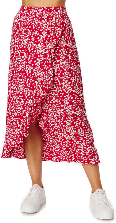 Happy Holly Front Wrap Skirt