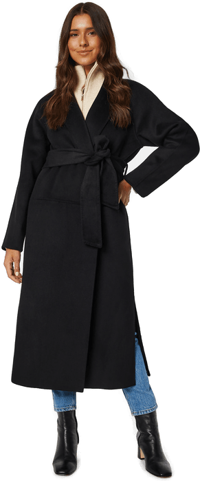 Bubbleroom Leslie Belted Wool Coat